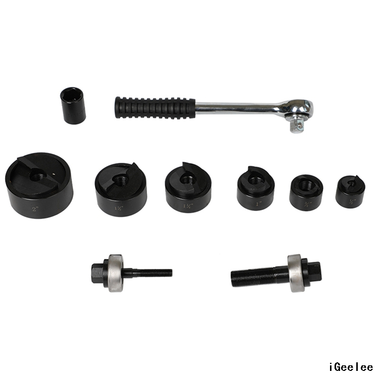 Portable Knockout Punch Kit CC-60 Range From 1/2 To 2 Inch, with Dies of 1/2", 3/4", 1", 1 1/4", 1 1/2", 2"