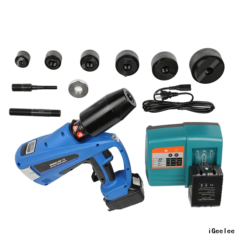 Battery Powered Hole Punch Tools BZ-12 Range 0.885-2.146 Inch for Mild Metal Sheet of Different Hole Size