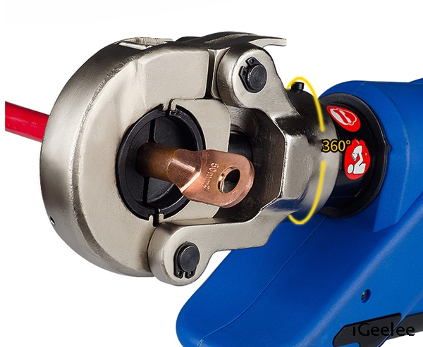 Electric Hydraulic Power Crimping Tool EZ-300 for Terminals Range Up To 300mm2, Head Rotates 350°
