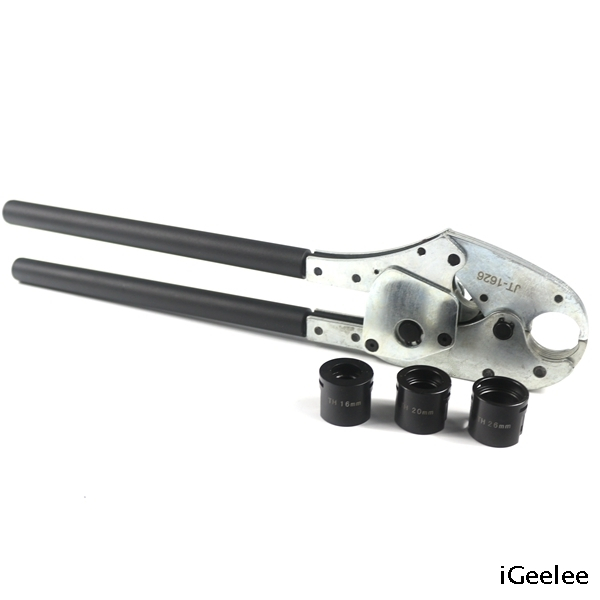 Ratchet Clamping Tool JT-1626 with Intercheable Dies for Pressing Different Sized of Pipes
