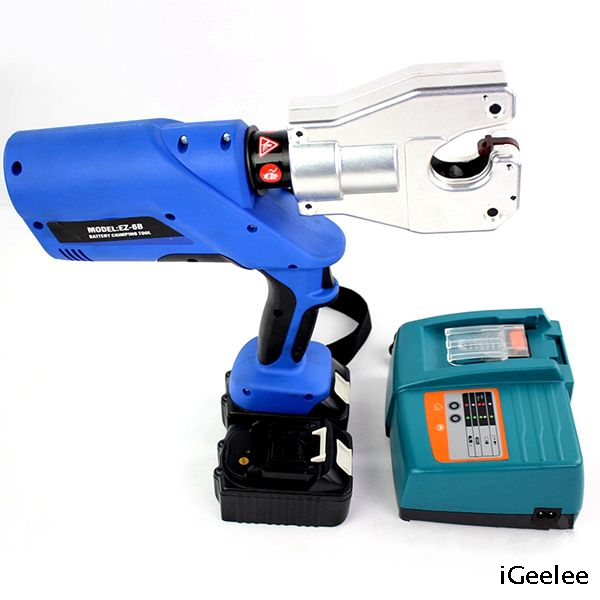 Battery Powered Wire Crimping Tool EZ-6B for Copper Lug And Terminals with Battery Power And No Dies Required,range Up To 240mm2